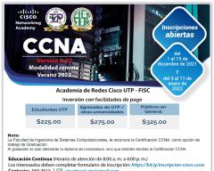 Cursos de Certificación Cisco CCNA verano 2022 Cursos de Certificación Cisco CCNA verano 2022