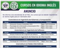 Asignaturas en Idioma Inglés