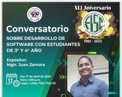 Conversatorio sobre Desarrollo de Software con estudiantes de 3ero y 4to año