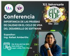Conferencia Importancia de las Pruebas de Calidad en el Ciclo de Vida del Desarrollo de Software