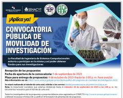 Convocatoria pública del programa de Movilidad de Investigación 2023 ofrecida por SENACYT