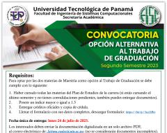 Opción Alternativa, dos materias de Maestría como opción al Trabajo de Graduación