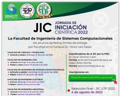 Fechas límites para la JIC UTP 2022